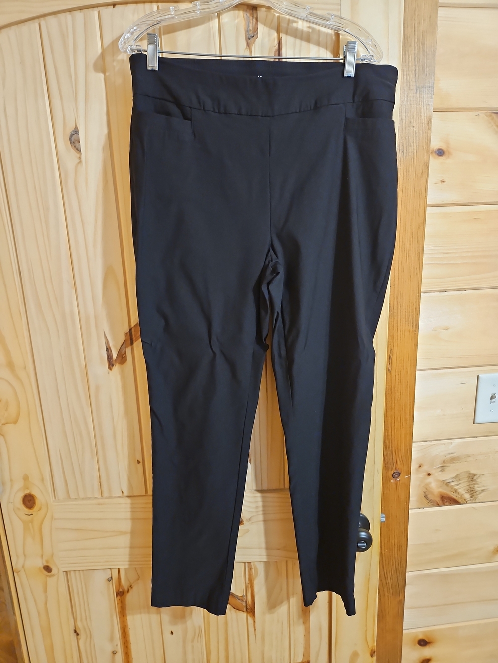 Kim Rogers Black Straight-Leg Pull-On Pants